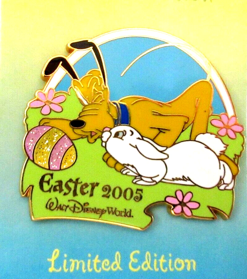 WDW PLUTO CAZA DE HUEVOS DE PASCUA 2005 COLECCIÓN CONEJITO BLANCO PIN - LE DE 1500 #37299 Foto 1 de 2