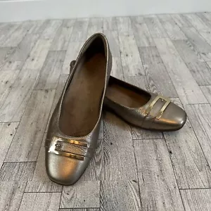 Clarks Artisan Blanche West flache gold metallic Slipper Damen 7M Karriere - Bild 1 von 10