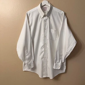 Camisa de vestir Brooks Brothers para hombre calce tradicional blanca manga larga talla 17-34 - Imagen 1 de 10