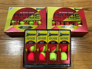 SRIXON QSTAR TOUR DIVIDE BRITE  YELLOW/RED 3 DOZEN NEW GOLF BALLS - Picture 1 of 3