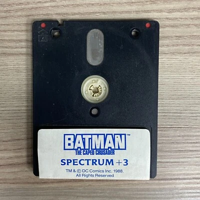 Non Testé Batman The Caped Crusader Sinclair Zx Spectrum + 3 Disquette Disque - Photo 1/4