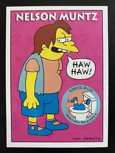 Tarjeta de personaje de Nelson Muntz 1993 Skybox Los Simpson Bongo Comics #S15 - Imagen 1 de 2