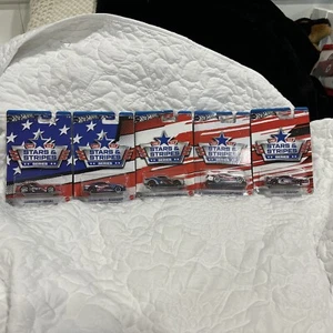 HOT WHEELS 2024 STARS AND STRIPES SERIES COMPLETE SET OF 5 With Protectors! - Picture 1 of 5