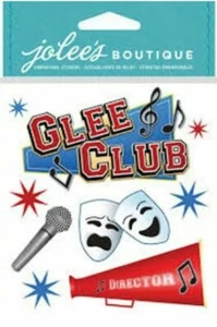 JOLEE'S BOUTIQUE - GLEE CLUB, MÚSICA, ESTRELLAS, MICRÓFONO - PEGATINA DIMENSIONAL - Imagen 1 de 2