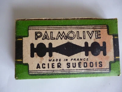 retro-collection-ancienne boite -PALMOLIVE-5 lames pour rasoir complet occasion Foto 1 de 4