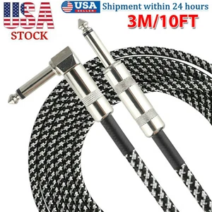 Cable de bajo para guitarra eléctrica premium de 10 pies instrumento musical cable de plomo AMP EE. UU. - Imagen 1 de 6
