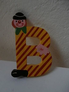 *Lettera B alfabeto legno SEVI pagliaccio letter alphabet wooden clown lettere*  - Foto 1 di 1