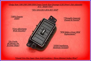 OEM Rear Driver-Side Center Console A/C Vent – 2013–2018 Dodge Ram 1500 / 2500 - Picture 1 of 3
