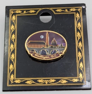 Washington DC Lapel Pin Lincoln Memorial Monument Capitol Arlington Bridge - Picture 1 of 3