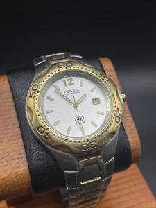 Reloj Hombre Fossil Azul Acero Inoxidable Plata Oro 100m Batería Nueva - Imagen 1 de 5