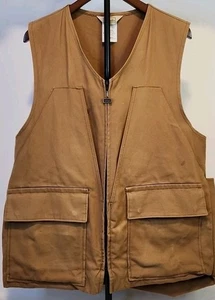 Walls Master Made Mens Duck Hunting Vest Large Regular Tan 100% Cotton - Picture 1 of 10