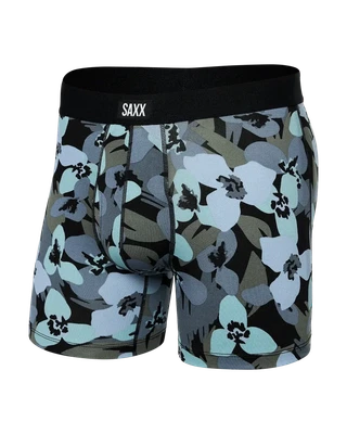 Saxx Comfort Stretch Daytripper 1 Pack Boxer Briefs, Camo Flowers- Blue Fog