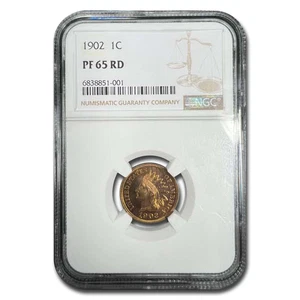 1902 Indian Head Cent PF-65 NGC (Red) - Picture 1 of 3