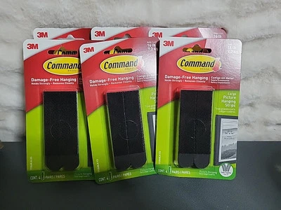 (Lot Of 6) 3M Command Brand Picture Hanging Strips Large, 4 Pairs (8 Strips) - Image 1 of 3