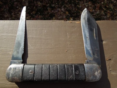 De colección Segunda Guerra Mundial U.S.N. Cuchillo de supervivencia plegable para pilotos (United G.R. Bolsillo para sierra Mich) Foto 1 de 4