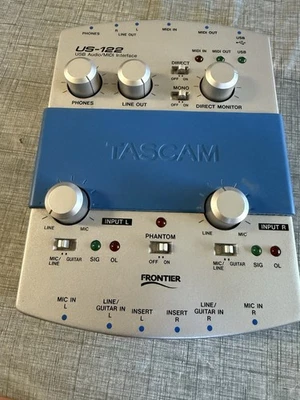 Tascam US-122L USB 2.0 Audio/MIDI Interface Externe Soundkarte 4 Aux Mikrofon Gitarre - Bild 1 von 4