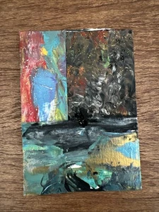Originale ACEO Meadow Memory misto medio acrilico su carta firmato dall'artista #127 - Foto 1 di 1
