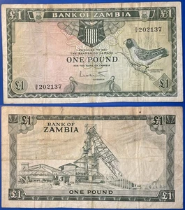 Sambia 1964 1 Pound Lovebird & Mining P-2a VF++ - US-Seller - Bild 1 von 3