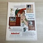 Admiral TV Television Consoles Cabinets 1953 Vintage Print Ad Life Magazine