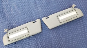 1992-99 Mercedes W140 500SEL Front Left + Right Sunvisors Sun Visor Shade *GRAY* - Picture 1 of 16