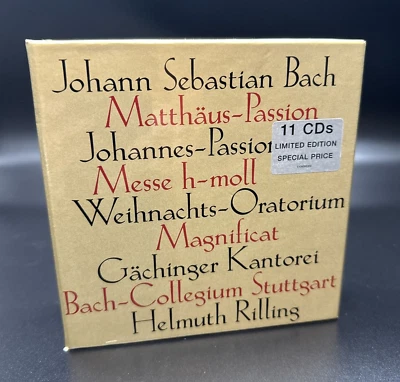 Bach St Matthew Passion St John Christmas Oratorio Rilling Sony 11 CD Box Set NM Foto 1 de 4