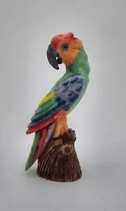 Colorful Hand-Carved Alabaster Parrot Statue Made In Italy 33/99 Rare 11.5 Tall  - Picture 1 of 10
