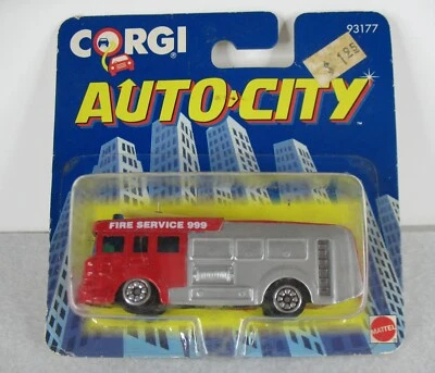 Corgi Auto City Fire Service #999 1:64 Diecast Red NIP 93177 1993 - Image 1 of 3