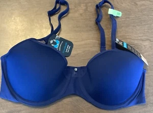 Reggiseno Bali liscio traspirante coppe leggere ferretto 3439 blu taglia 38B nuovo con etichetta - Foto 1 di 7