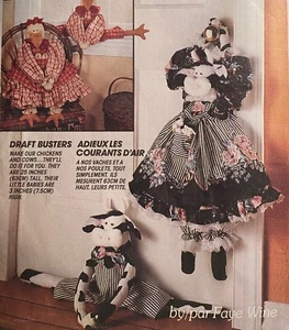 NEW & VINTAGE 1990s 'MCCALLS' COW & CHICKEN DRAFT BUSTERS PATTERN 6562 - Picture 1 of 2