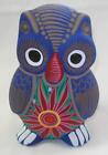 Unique Handmade 8" Clay Owl Piggy Bank Figurine Mexican Folk Art Ob8