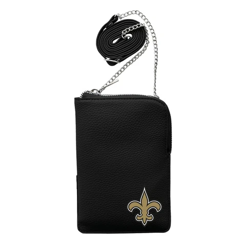 New Orleans Saints Pebble Smart Purse, Organizer NFL Hologram Licensed Crossbody Cover