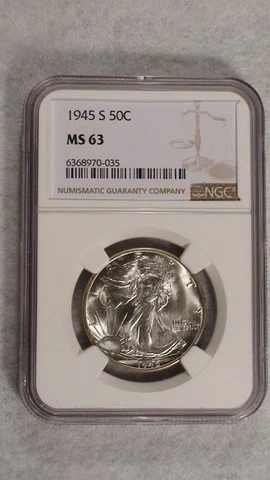 1945 S Walker Half NGC MS63 UNCIRCULATED 50C Silver Coin PRICED TO SELL! Cover