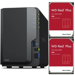 Synology DS223 2-Bay 2GB RAM 20TB (2x10TB) Western Digital Red NAS Drives - Picture 1 of 9