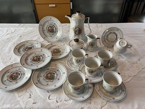 Graf von Henneberg Porzellan, Jlmenau, 21 teiliges Kaffeeservice, DDR - Bild 1 von 12