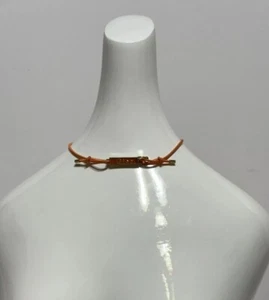 Vtg Christian Dior by John Galliano Orange Logo Choker Necklace - Picture 1 of 6