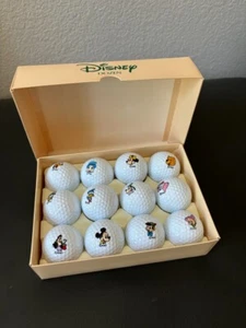 VTG Disney Dozen Characters Golf Balls Set of 12 New Unused in Original Box - Picture 1 of 12