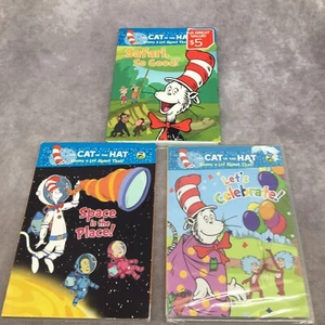 The Cat in The Hat PBS DVDs -Space is the Place, Let's Celebrate, Safari So Good - Picture 1 of 9