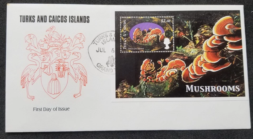 *FREE SHIP Turks & Caicos Islands Mushrooms 2000 Fungi Plant (FDC) - Image 1 of 4