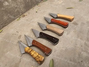 Juego de 6 cuchillos Kiridashi hechos a mano de acero 7" 1095 con asas personalizadas únicas. - Imagen 1 de 22