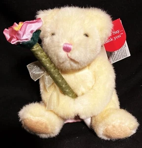 Stylo à bille Russ Li'l Scribe ours en peluche rose rose avec étiquettes PET RESCUE - Photo 1 sur 3