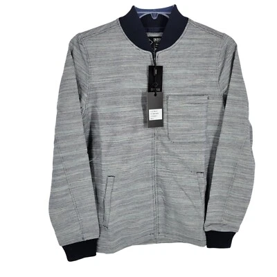 Новый с Ярлыками Indigo Star мужской маленький полный молнии серый Bomber рубашка куртка пространства окрашенный саржи - Изображение 1 из 4