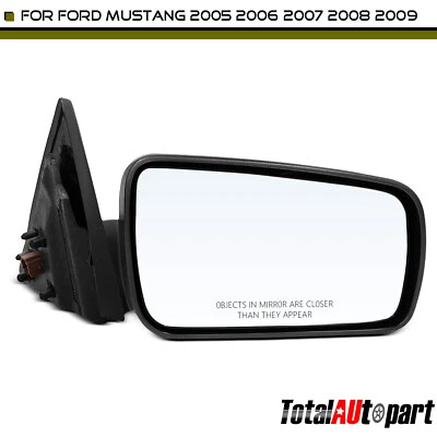 Espejo retrovisor negro con ajuste eléctrico para Ford Mustang 2005 2006 2007-2009 pasajero Foto 1 de 4