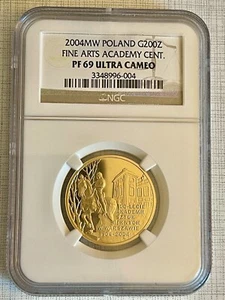 Poland 2004 MW Academy of Fine Arts 200 Zlotych Gold NGC PF69 UC SKU# 2864 - Picture 1 of 2