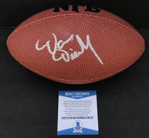 ¡SALÓN DE LA FAMA!!! Mini fútbol americano BECKETT firmado por Wilson NFL Dan Dierdorf CARDINALS - Imagen 1 de 2