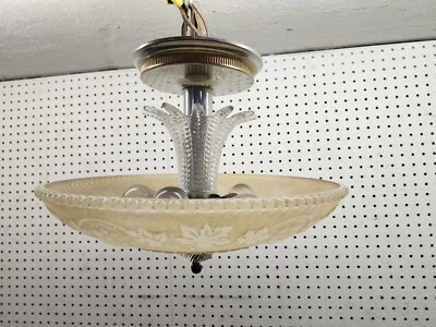 VINTAGE LIGHTOLIER CEILING LIGHT FIXTURE  1940’s 1950's - Image 1 of 4