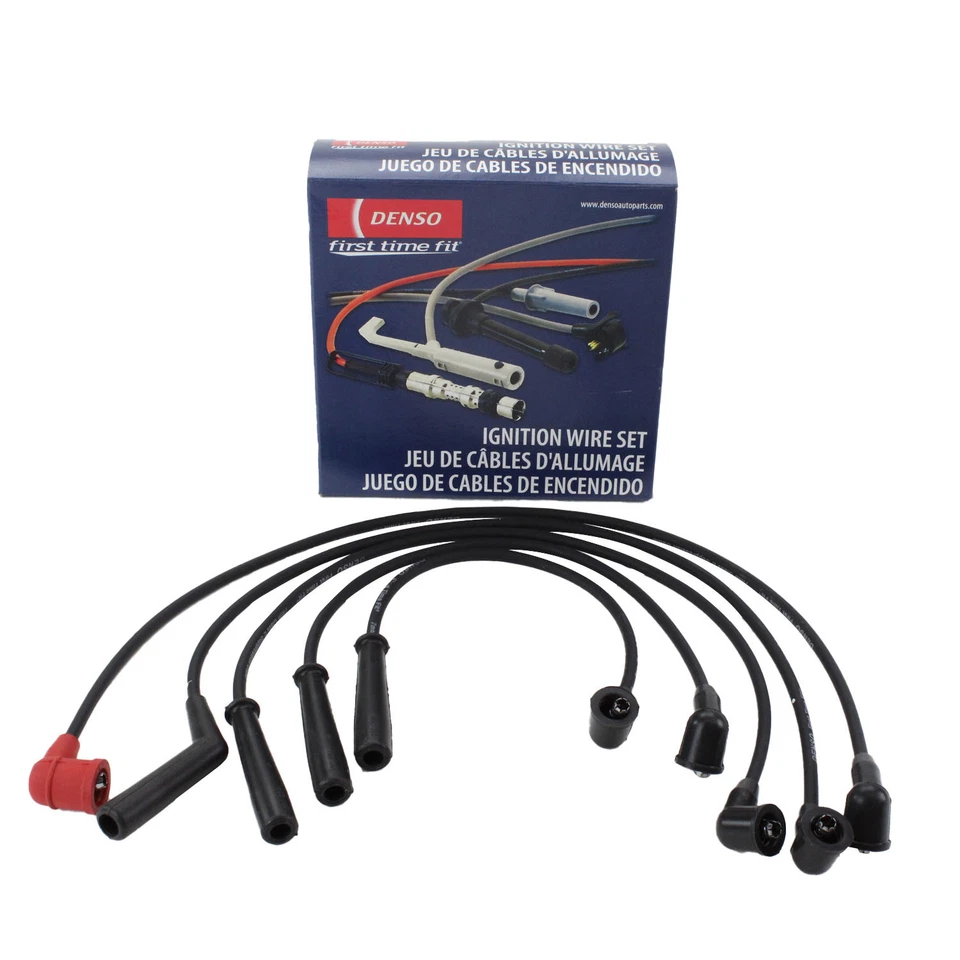 Juego de cables de encendido 7 mm 671-4194 Denso para camioneta Nissan Axxess D21 Stanza 2,4 L L4 Foto 1 de 4