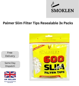 Palmer Slim Filter Puntas Resellables Paquetes 3x Paquetes Fumar Rolling Cigarrillo Puntas - Imagen 1 de 5