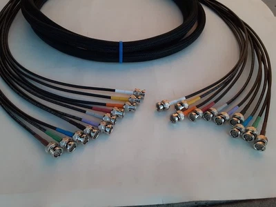 10 FT  10 Channel Snake Belden 1855A HD-SDI Mini RG59 Video Cable 6 GHZ BNC Male - Image 1 of 3