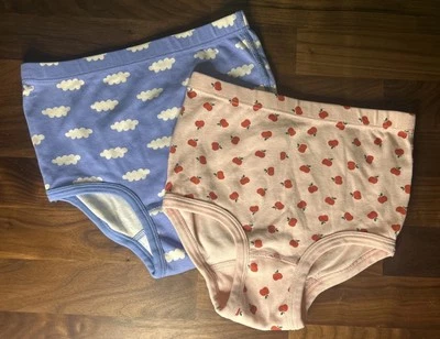 NUEVO Hanna Andersson HIPSTER Ropa Interior Patterneada M 2 Par Fresas Nubes Foto 1 de 4