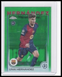 2024-25 Topps Cromo UEFA - Unai Hernández - Green Refractor Rookie #/99 - Imagen 1 de 2